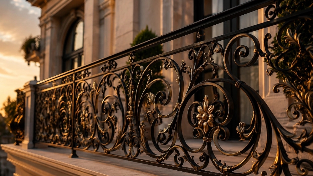 Manufacture of luxury wrought iron fence with special design and reasonable price in Urmia Manufacture of luxury wrought iron fence with special design and reasonable price in Urmia